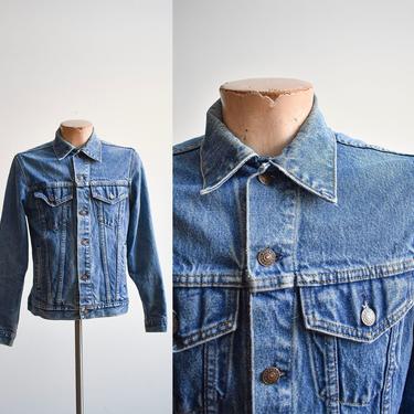 Vintage Plain Pockets Medium Wash Denim Jacket 