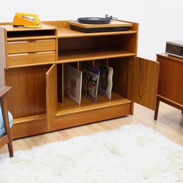 Mid Century HI FI Record Cabinet by Turnidge of London Vinyl Record Storage 