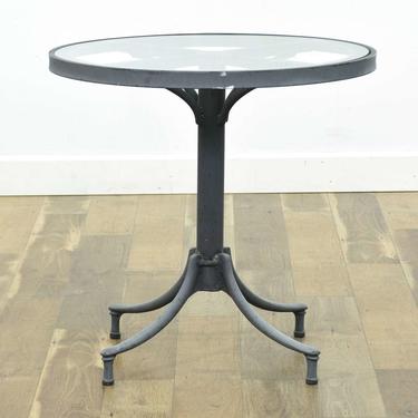 Contemporary Patio Table W Glass Top