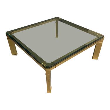 Mastercraft 1980s Brass and Glass Coffee Table Mid-Century