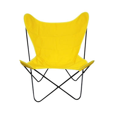 Mid-Century Modern Welded Iron Butterfly Chair Danish Modern Knoll Style 