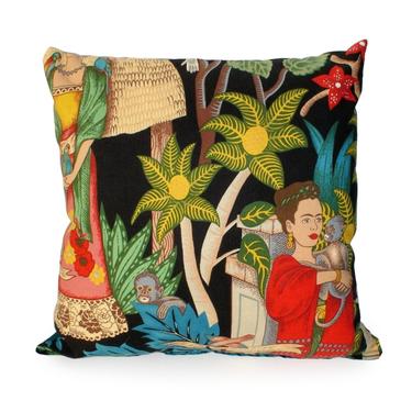 Frida  Art Mexican Novelty throw Pillow 12x12in 