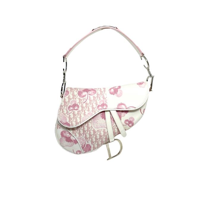 pink dior saddle bag