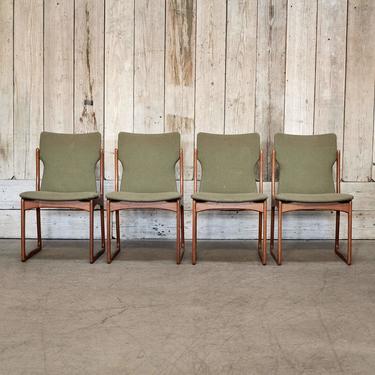 Vintage Green Dining Chair Set of 4