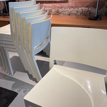 Set of 6 'Lizz' stacking chairs by Piero Lissoni for Kartell Italy