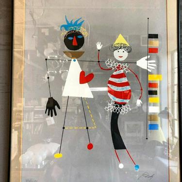 Mid Century Modern/MCM  Wolfgang Huff signed lithograph 