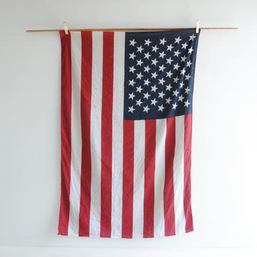 Vintage American Flag with 50 Stars, 34&quot; x 23' American Flag 
