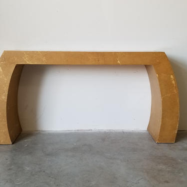 Postmodern Curved Leg Console Table 