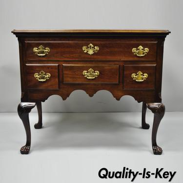 Statton Private Collection Stratford Cherry Wood Lowboy Chest Queen Anne Legs