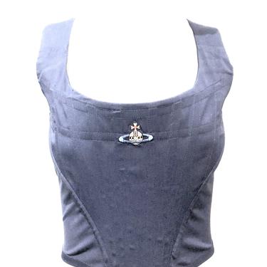 Vivienne Westwood Blue Corset Top with Logo