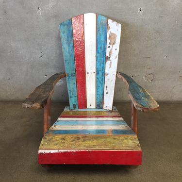 Reclaimed Teak Wood Rocking Chair