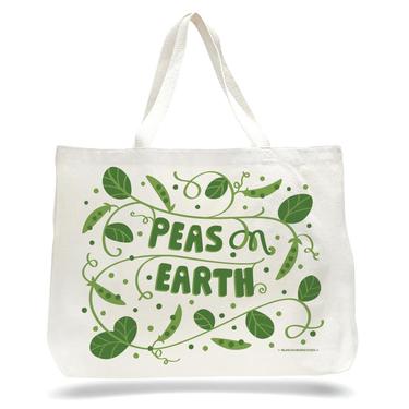 Peas on Earth Tote Bag