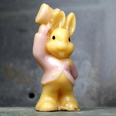 Vintage Easter Bunny Candle by Gurley - Dapper Bunny with Top Hat - 1950s Vintage Gurley Candle - For Bunny Lovers 