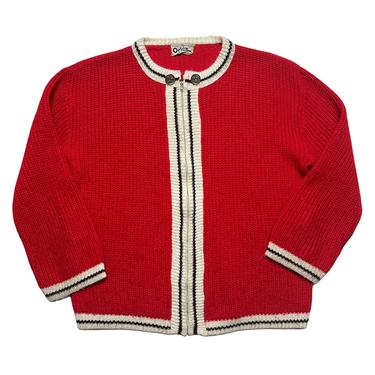 Vintage 1950s Women's ORLON Zip-Front Cardigan ~ Size S to M ~ Sweater ~ Talon Zipper 