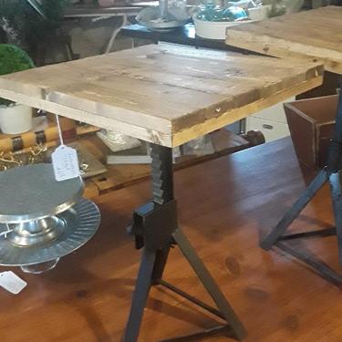 Adjustable Industrial Side Table