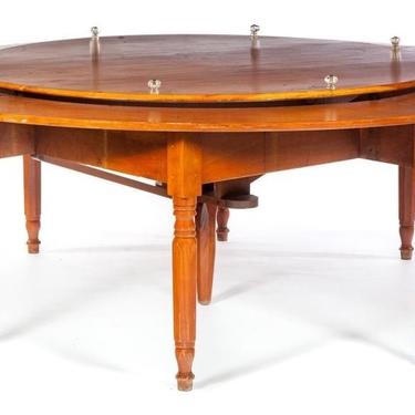 SOLD. Antique American Empire Lazy Susan Round Dining Table