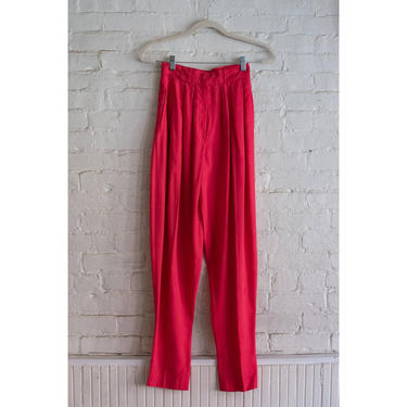 1990’s | Album by Kenzo | Vintage Bright Pink Pleated Pants 