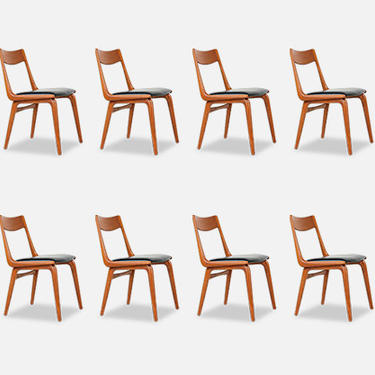 Alfred Christensen &quot;Boomerang&quot; Teak Dining Chairs for Slagelse Møbelfabrik