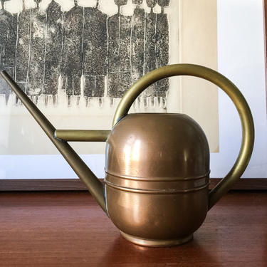 Walter von Nessen designed Art Deco 1930s copper watering can Brass and copper marked Chase 