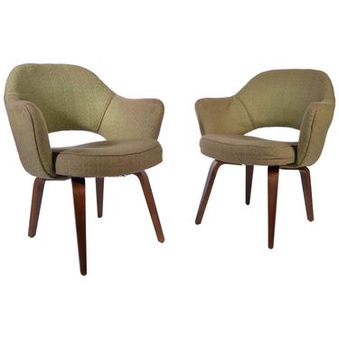 2 Eero Saarinen Bentwood Executive Armchairs for Knoll-Series 71