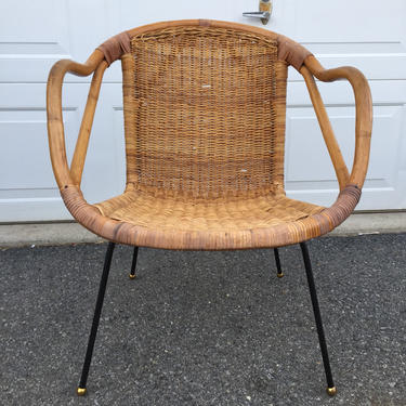 Calif-Asia bamboo and wicker armchair 