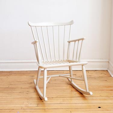 Danish Mid Century Modern Rocking Chair 