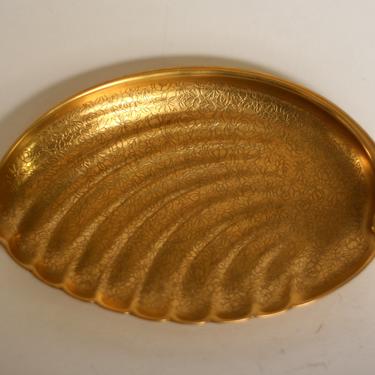 vintage Pickard gold trinket dish/rose and daisy pattern/235 