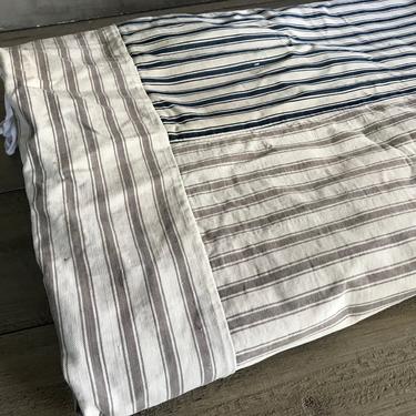 French Ticking Mattress Case, Pillow Indigo, Gray Stripe, Sewing Projects, French Fabric Textiles 