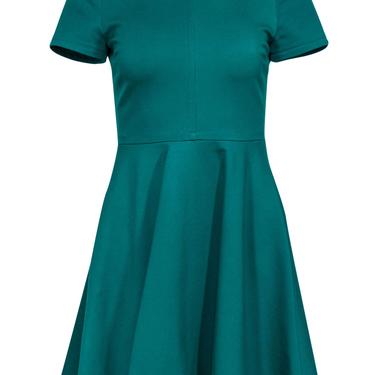 Diane von Furstenberg - Green Short Sleeve Fit &amp; Flare Dress Sz 2