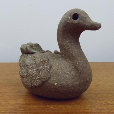 Margaret L Hudson Sculpture | Small Duck Duckling #1 | Earth Arts Studio | Central Valley Coalinga CA 