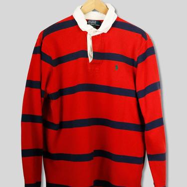 Vintage Polo Ralph Lauren Quarter Button Rugby Shirt sz L