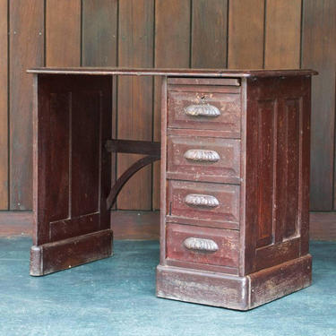 Petite Victorian Writing Desk Original Condition Rustic 1800s Workmanship Vintage Brownstone Brooklyn 