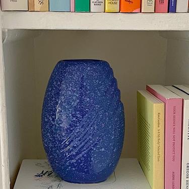 Blue Speckled Ceramic Vase