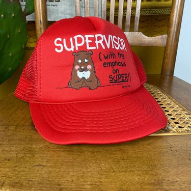 Vintage Snapback Trucker Hat “Supervisor (with the emphasis on Super)” 