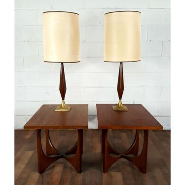 Exceptional Pair of Broyhill Brasilia End Tables