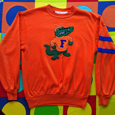 Bright Orange Vintage 90s Florida Gators Football Sweatshirt 
