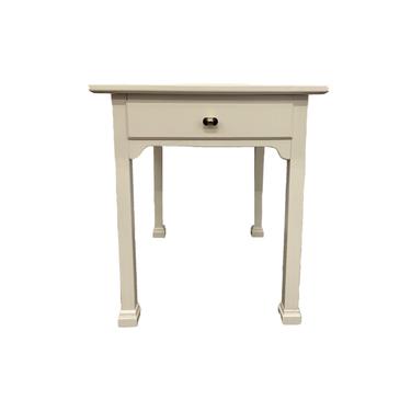 AVAILABLE: White Lacquered End Table 