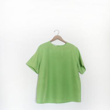 Lime Green Loose 90s Blouse 