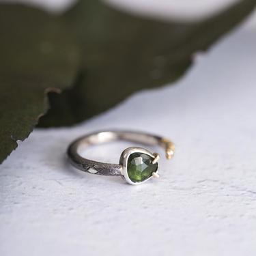 Sterling Silver, 14k Gold and Tourmaline Gabriella Ring