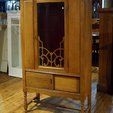 Antique Cabinet w Mullion Glass Door