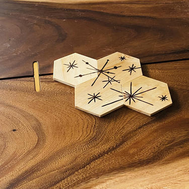 Mid Century Coasters Hexagon Starburst Puzzle 