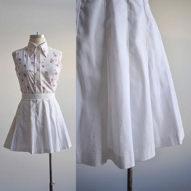 1980s White Tennis Skirt 