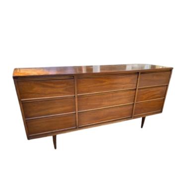 Dixie 9 Drawer Mid Century Modern Credenza Dresser