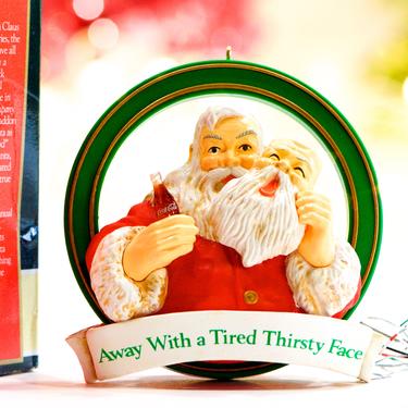 VINTAGE: 1993 - Away with a Tired Thirsty Face - Coca Cola Trim A Tree Collection - Retired - Collectors - Coca Cola Co - SKU 35-B-00033237 