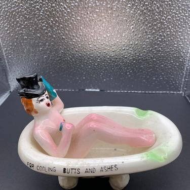 1930s Woman in Tub Ashtray 