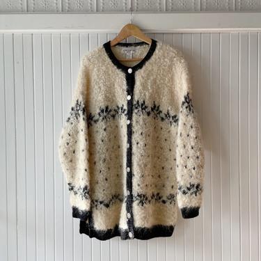Vintage Jones Nubby Mohair Cardigan Sweater M/L