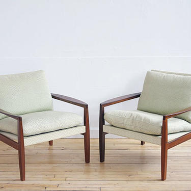 Pair Hans Olsen Rosewood Lounge Chairs
