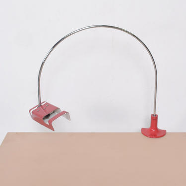 Joe Colombo Arched RED Spider Desk Task Lamp Minimalist ITALY 1960s 