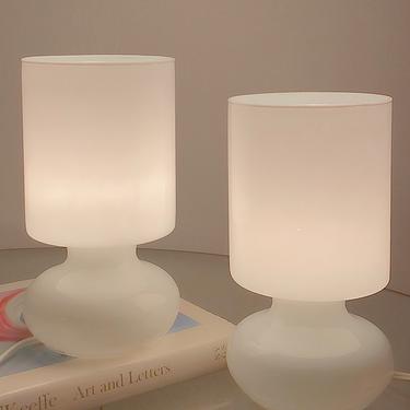 IKEA Lykta White Mushroom Glass Lamp