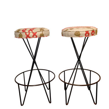 Pair of Mid Century Modern Frederick Weinberg Style Stools by BarefootDwelling